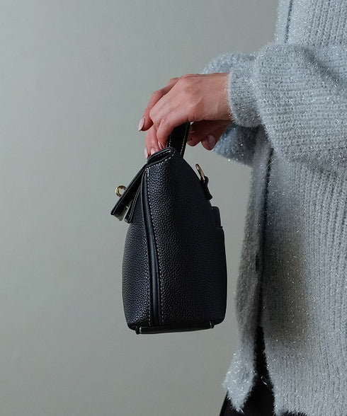 2WAYターンロックミニショルダーハンドバッグ 12-1174